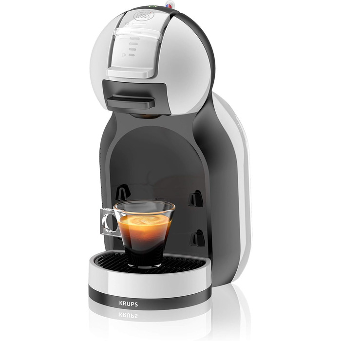 Кавоварка Krups Nescaf Dolce Gusto Mini Me KP123BK та інші напої, автоматична, 0,8 л, сіра/чорна