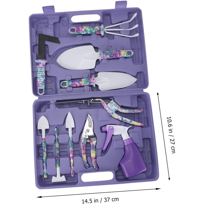 Набір садових посадок Gogogmee Міні-садові ручні інструменти Кельми Інструменти для посадок квітів Інструменти для рослин Садові приналежності Садові інструменти Садові інструменти Лопата Надміцний садовий набір Фіолетовий