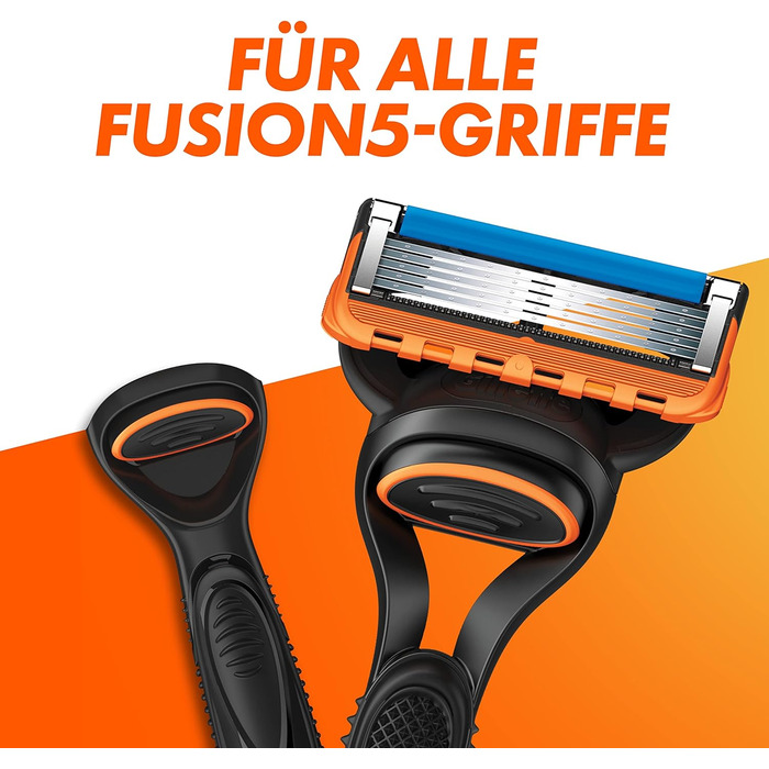 Леза для бритви Gillette Fusion 5, 18 змінних лез для мокрих бритв чоловічі з 5-кратним лезом, Зроблено в Німеччині (10 лез піна для гоління)