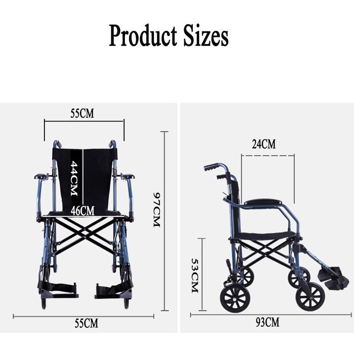 Інвалідні візки Складна багатофункціональна інвалідна коляска для людей похилого віку Портативна надлегка маленька авіаційна інвалідна коляска з алюмінієвого сплаву підходить для всіх типів людей