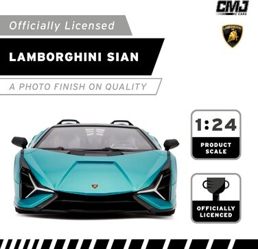 Масштаб Офіційно ліцензований RC Lamborghini Sin FKP 37, синій Ламбо Спортивний гоночний іграшковий автомобіль Модель автомобіля для хлопчиків дівчаток і дорослих подарунок Sin Blue, 124