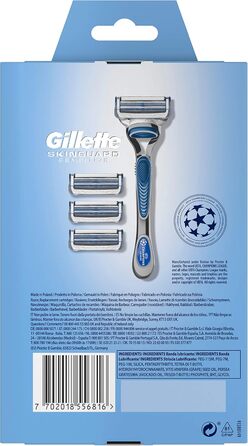 Чоловіча бритва Gillette SkinGuard з 3 лезами, ука 4 чутливих леза Skinguard