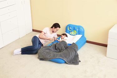 Дитяче ліжко Bestway Fisher Price, Dream Light, 132 x 76 x 46 см, зі світлодіодним проектором, синій