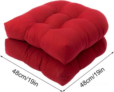 Подушка для крісла для приміщень, 48,3 x 48,3 см, Patio Cushion світлостійка подушка сидіння для меблів для патіо, 2 шт. и потовщена подушка для крісла для патіо на відкритому повітрі (темно-сірий