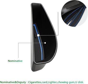 Код сумісний з VW id4 ID.4 Автомобільні двері Ящик для зберігання/бардачок для органайзера на центральній консолі Аксесуари з протиковзким килимком синій