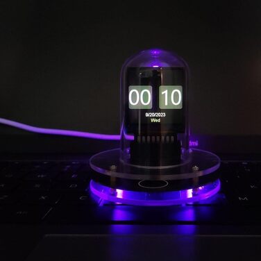 Імітаційний годинник Nixie Tube, розумний годинник WIFI метеостанції для прикраси робочого столу, електронний альбом з анімацією, RGB-годинник з підсвічуванням та регульованим дисплеєм