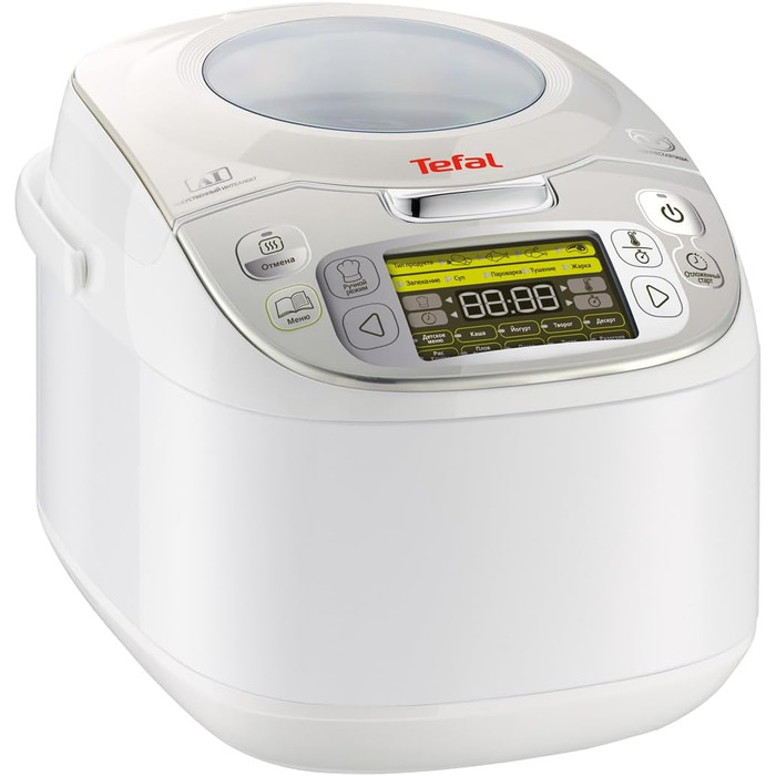 Мультиварка Tefal RK8121 45в1 45 автоматичних програм приготування Відкладений старт Функція збереження тепла Велика ємність (5 л) Нержавіюча сталь LC-дисплей Книга рецептів та аксесуари