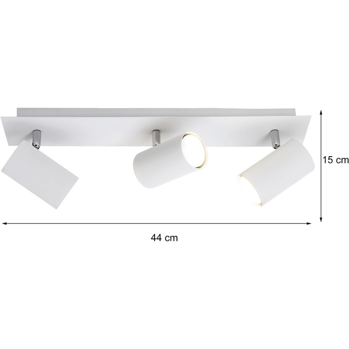 Торшер Trio Leuchten Marley 412400131, метал білий матовий, ексклюзивна лампочка GU10 (точкова планка 3-полум'я)