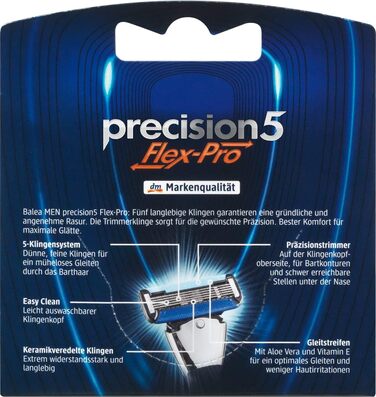 Леза для бритви Balea MEN precision5 Flex-Pro, 8 шт.