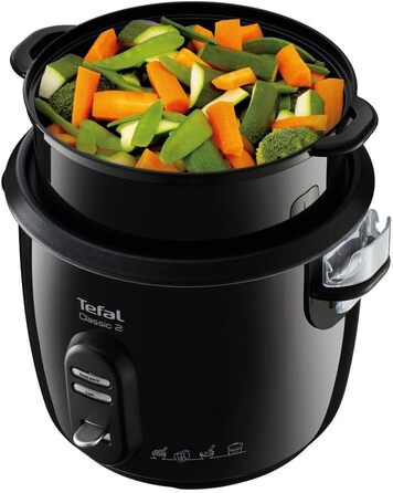 Нова класична рисоварка Tefal RK1038 автоматичні програми Функція збереження тепла Ємність 5 л Функція приготування на парі Чорний-металік