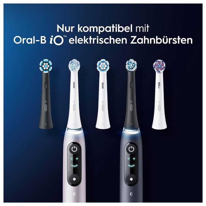 Щітки для чищення електричної зубної щітки Oral-B iO Ultimate, 4 шт., Ultimate Tooth Cleaning with iO Technology, чорна, готова до поштової скриньки упаковка (6 шт. (1 упаковка))