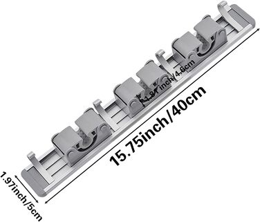 Тримач мітли Стіна, Самоклеючий тримач для важких інструментів, Преміум тримач для мітли та Тримач для садового інструменту, для дому, кухні, гаража, саду