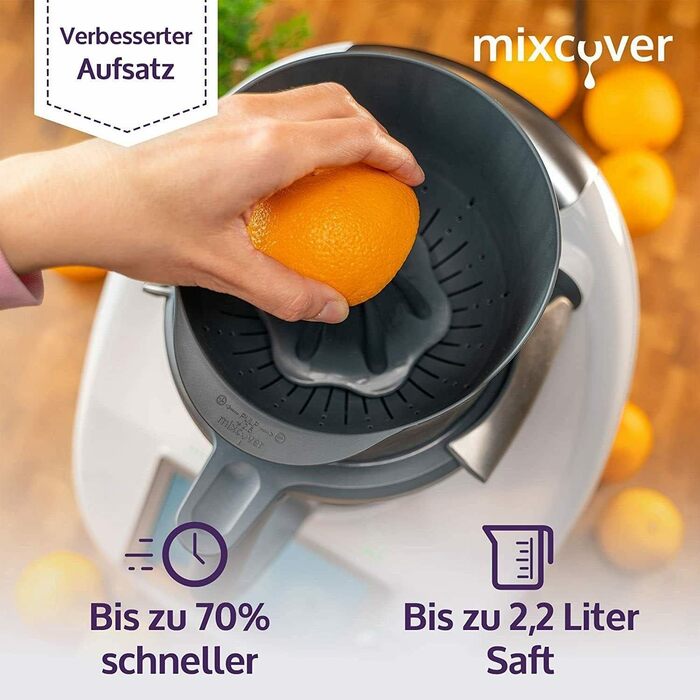 Соковижималка mixcover для пристрою Vorwerk Thermomix TM6 і пристрою Vorwerk Thermomix TM5 з електронною книгою Буклет рецептів Соковижималка для апельсина Електрична соковижималка для цитрусових Парова соковижималка Апельсинова соковижималка Гранатовий п