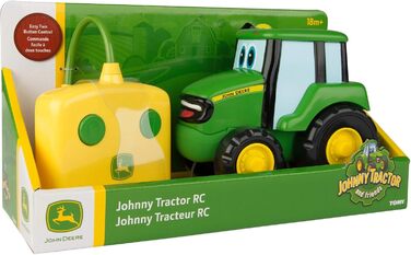 Іграшковий трактор John Deere 'Johnny Tractor зеленого кольору, дитячий трактор на дистанційному управлінні з пластику, від 18 місяців, для гри та колекціонування, дитячі машинки, для приміщення та вулиці, іграшка для хлопчиків Трактор на дистанційному уп