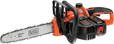 Акумуляторна літій-іонна ланцюгова пила BlackDecker 36V GKC3630L25 з акумулятором та зарядним пристроєм - Ідеально підходить для роботи з деревиною та в саду - Довжина полотна 30 см