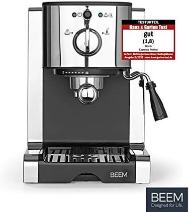 ІДЕАЛЬНА МАШИНА ДЛЯ ПОРТАФІЛЬТРА BEEM ESPRESSO Тиск 20 бар, досконалість пінки та універсальне приготування з капсулами, подушечками або порошком Для ваших вражень баріста на власній кухні вдома ESPRESSO PERFECT, Silver