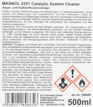 Очищувач системи каталітичного нейтралізатора Очищувач вихлопних газів MANNOL 9201 5 X 500 мл