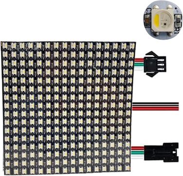 Гнучкий 16x16 8x32 Luces Pixel Панель Матричний екран Світлодіодний модуль з індивідуальною адресацією (SK6812 RGBW 16X16), 5V SK6812 5050 RGBW SMD