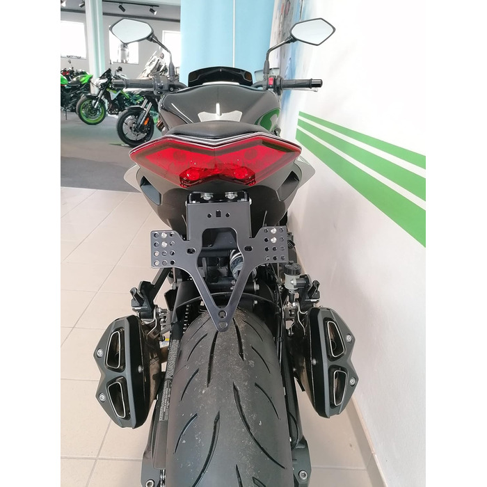 Тримач номерного знака GroFaTec EVO для Kawasaki Z1000 Bj 10-13 TypeD Тримач номерного знака Z1000 Тримач для тримача номерного знака короткий задній Porta Targa