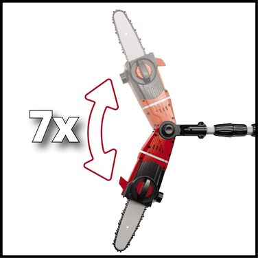 Акумуляторний секатор Einhell GE-LC 18 Li T-Solo Power X-Change (Li-ion, 18 В, довжина шини 20 см, телескопічна ручка, шина та ланцюг Oregon, без акумулятора та зарядного пристрою)