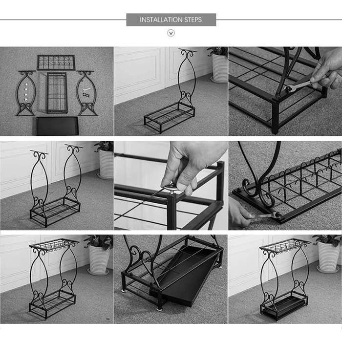 Підставка для парасольки ZXNANA, піддон для крапель, гачок, металевий, для офісу, готелю, вестибюля, дому, незалежна полиця для зберігання, коробка для зберігання палиць (маленька)