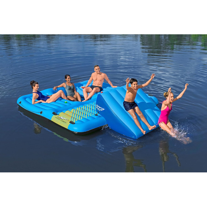 Острів для купання Bestway Summer Slide з водною гіркою 376 x 311 см