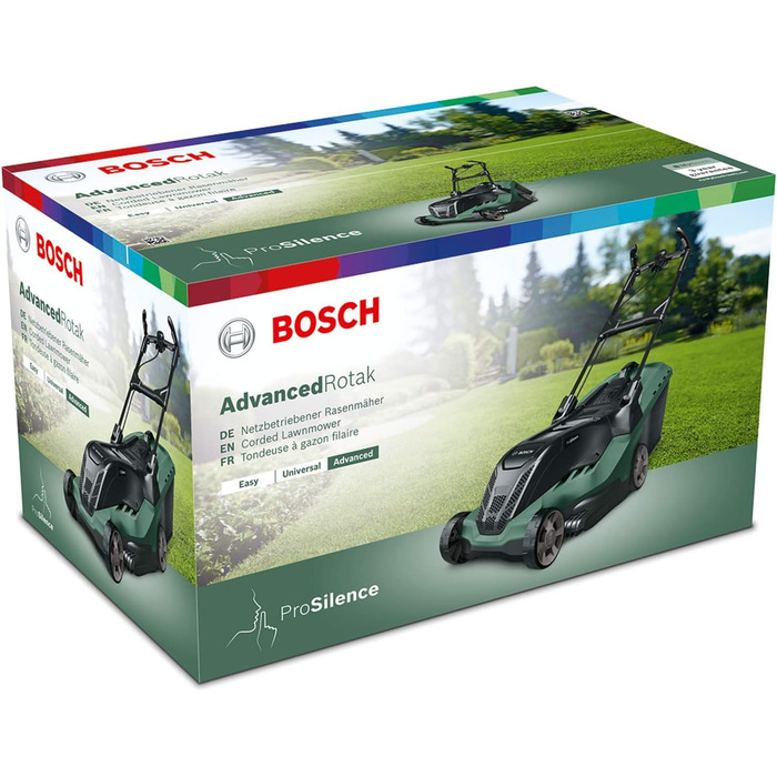 Газонокосарка Bosch AdvancedRotak 750 (1700 Вт, ширина зрізу 44 см, площа газону до 750 м, в коробці) AdvancedRotak 750 Новий дизайн