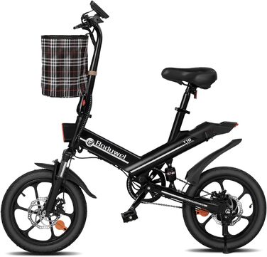 Електричний велосипед Bodywel T16 Mini E Bike 16 дюймів 250W 36V / 10.4Ah чорний