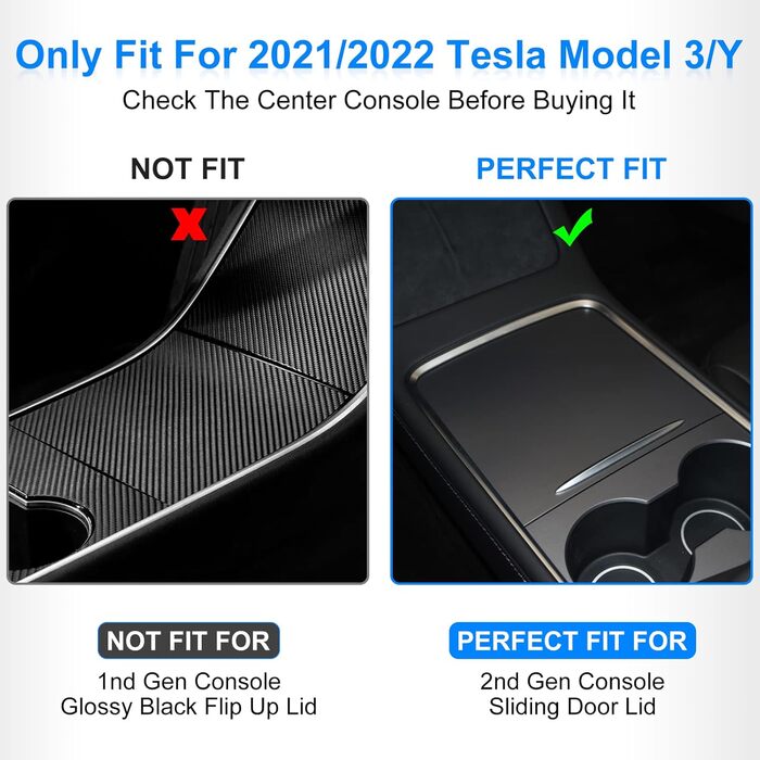 Для Tesla Model 3 Model Y 2021 2022 2023 Органайзер для центральної консолі, Аксесуари для підлокітників, Аксесуари Tesla Аксесуари для підлокітників Аксесуари для телефону Картка Ключі Монети, 3 шт.