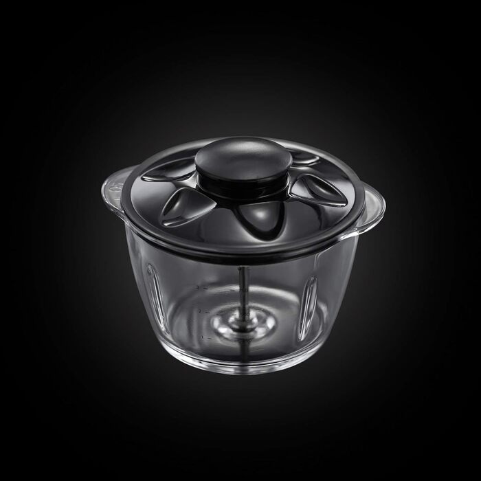 Електричний подрібнювач Russell Hobbs скляний контейнер з кришкою для зберігання Desire Red (500 мл, подрібнювач овочів, блендер, мульти-& універсальний подрібнювач овочів, фруктів і м'яса) 24660-56