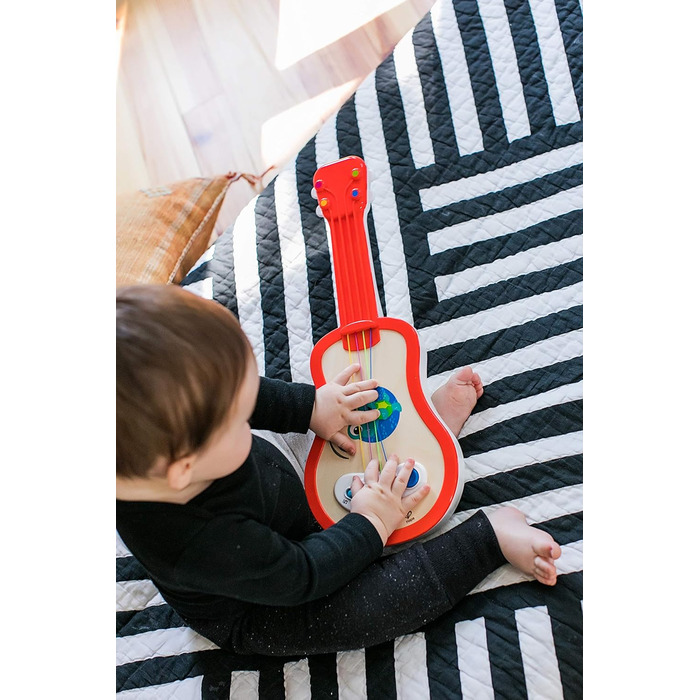 Дерев'яна музична іграшка Baby Einstein Hape Magic Touch Ukulele, 30 мелодій, 2 режими гри та регулювання гучності, від 12 місяців Ukulele Red