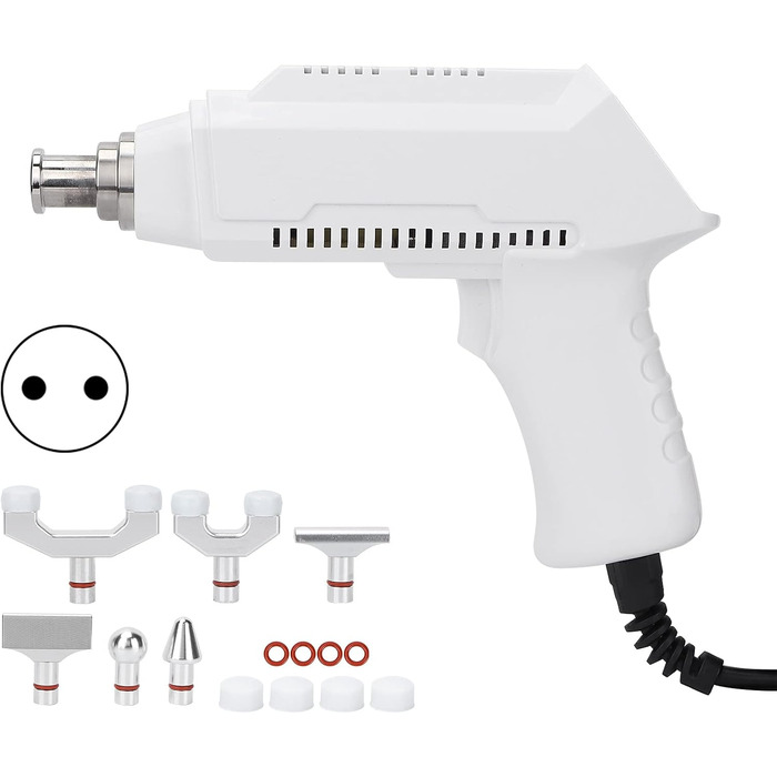 Електричний масажер для хребта Масажний пістолет для розслаблення м'язів з 6 масажними головками Регульований пістолет для мануальної терапії Пістолет для мануального масажу (вилка ЄС)
