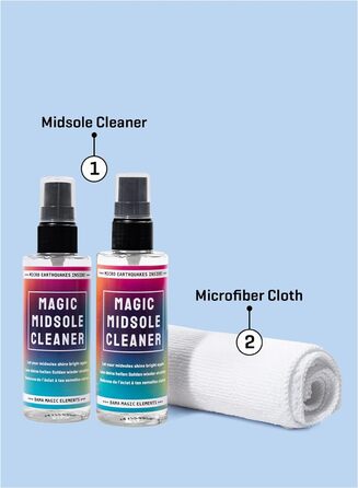 Набір для чищення взуття Bama Magic Midole Cleaner 100 мл  серветка для чищення з мікрофібри в комплекті  Безбарвний