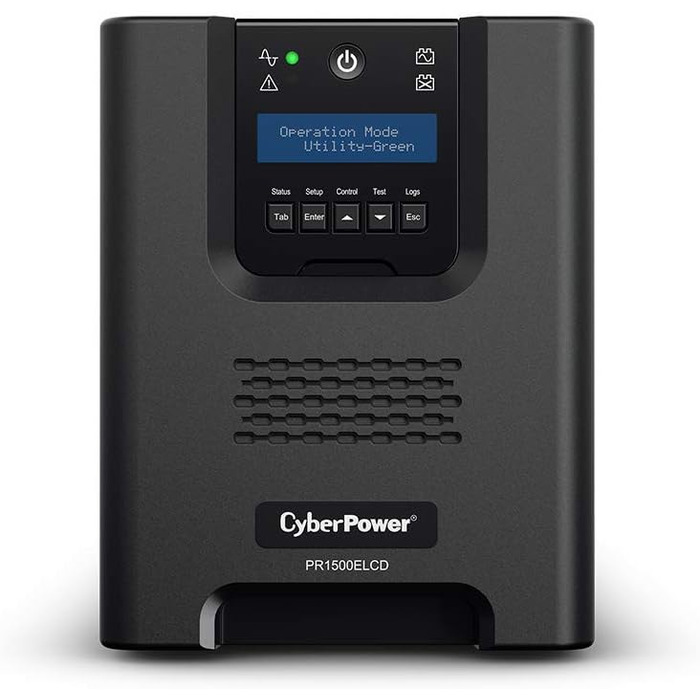 Лінійно-інтерактивне джерело безперебійного живлення Cyberpower PR1500ELCD (RJ-45, 17000 мАг, 1350 Вт, USB), чорний, 1500 ВА, 0R60020