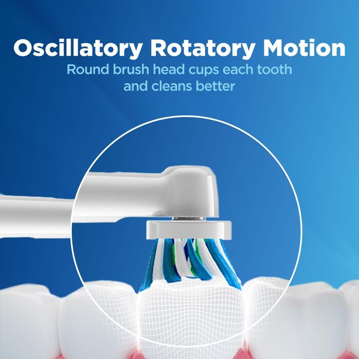 Електрична зубна щітка Oral-B 610498 Vitality 100 Crossaction, акумуляторна, синя синя одинарна