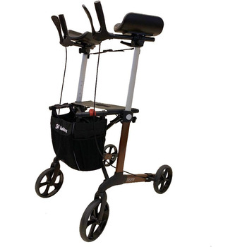 Набір роликів FabaCare Arthritis Rollator Set, захищені від проколів м'які колеса, поворотні підлокітники, складний алюмінієвий ролик, регульований по висоті, з сумкою, з відбивачами безпеки FabaCare