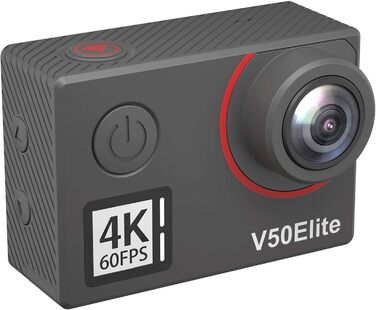 Підводна камера 20MP WiFi Action Camera із сенсорним екраном EIS із 8-кратним зумом Голосове керування Пульт дистанційного керування Комплект аксесуарів Спортивна камера (V50 Elite), 4K60FPS 40M