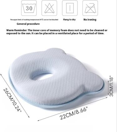 Ортопедична дитяча подушка Baby Pillow Against Flat Head Дитяча подушка Memory Foam для новонароджених 0-12 місяців, Подушка проти деформації голови Baby