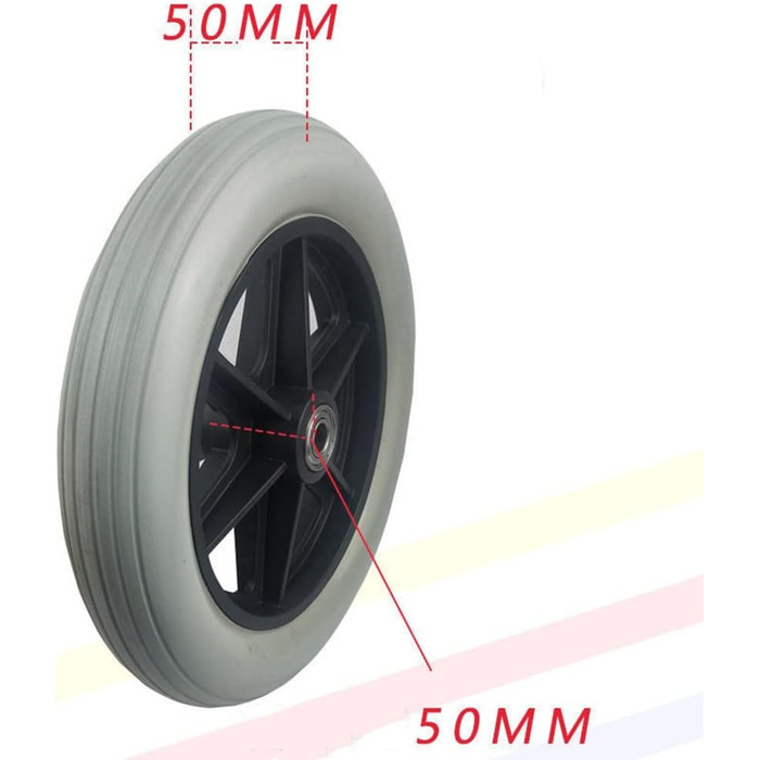 Дюймові аксесуари для інвалідних візків Frontors, суцільні змінні колеса для людей похилого віку, інвалідні візки для інвалідів, ролики/сірий/2 місця, 10-
