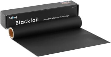 Рулони Selens Matte Cinefoil 30,48 см x 3,81 м, чорна алюмінієва фольга для формування фотографії Світло для маскування витоків світла