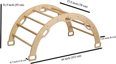 Арка скелелазіння Монтессорі скелелазна арка Бант з подушкою Арочна гойдалка для дітей Унісекс Малюк Альпіністський Лук Дерев'яна дитяча ігрова арка (карта)