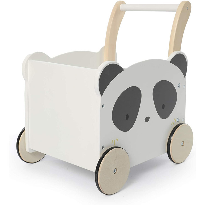 Дитячі ходунки Baby Walker Wood, дитячі ходунки Baby Panda з місцем для зберігання для 1-3 років, без прогулянок/ходунків/Іграшки для малюків/іграшки/іграшки/коляска/активні ходунки Біла панда