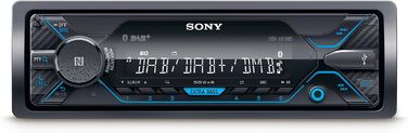 Автомобільна стереосистема Sony DSX-A510KIT DAB з антеною, подвійним роз'ємом Bluetooth, NFC, USB та AUX синє освітлення Гучний зв'язок, чорне радіо DAB з Bluetooth