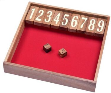 ЛОГОГРАФ Джекпот розміром XL - Shut The Box - гра в кості - настільна гра - дерев'яна ігрова коробка