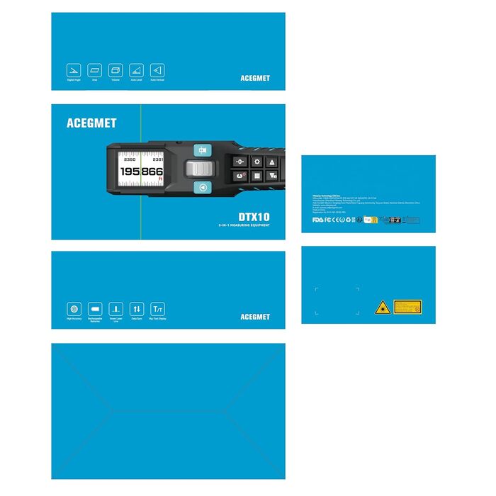 Цифрова вимірювальна стрічка 3-в-1 ACEGMET by MiLESEEY, лазерний далекомір з автоматичним закриттям стрічки, миттєве цифрове зчитування, подовжена лазерна лінія, інкрементне вимірювання
