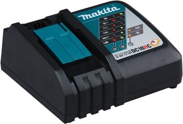 Акумуляторна торцювальна пила Makita 18 В / 5,0 Ач, 2 акумулятора та зарядний пристрій, , DLS713RTE, з 2-ма акумуляторами 5,0 Ач з 2-ма акумуляторами 5,0 Ач із зарядним пристроєм