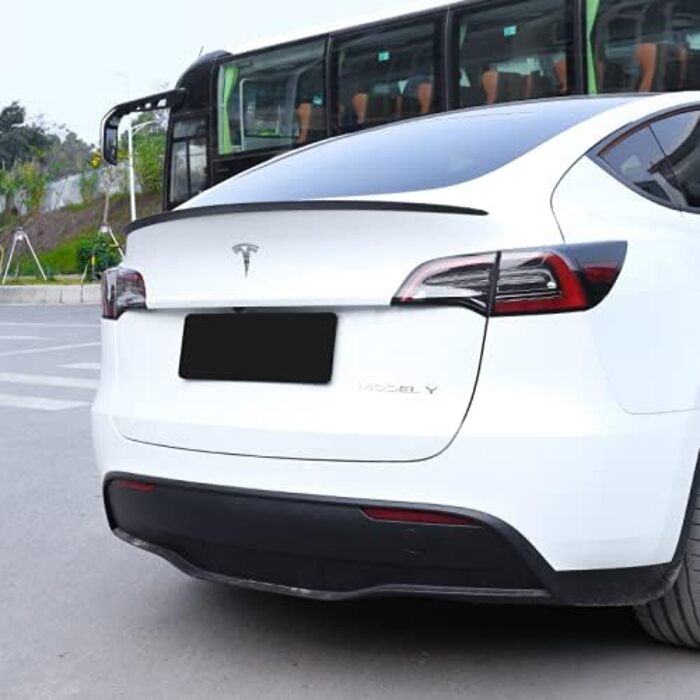 Для Tesla Model Y Spoiler Wing OEM Style ABS Carbon Fiber Pattern на 2020-2023 роки Tesla Model Y Задній спойлер Губа Хвостове крило Кришка багажника (модель Y OEM спойлер, матове вуглецеве волокно) Модель Y OEM спойлер Матове вуглецеве волокно