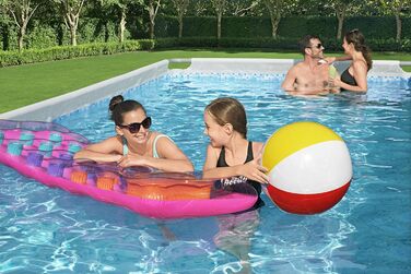 Басейн Bestway Power Steel Frame Pool Complete with Filter Pump 732 x 366 x 132 см, світло-сірий, квадратний