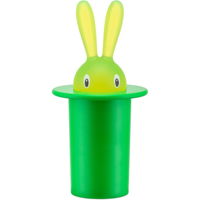 Контейнер для зубочисток Alessi Magic Rabbit, смола, зелений, 14 см, 2