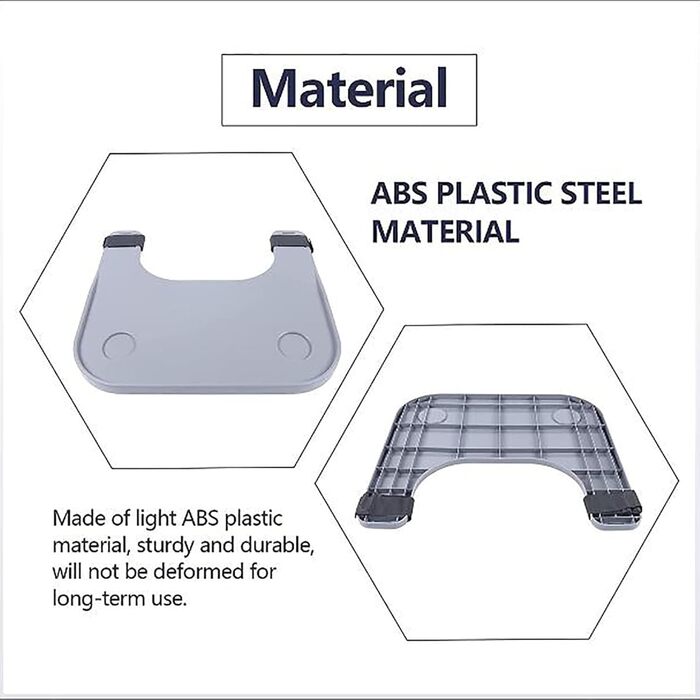 Лоток для інвалідних візків RAAMKA, знімний портативний піднос для інвалідного візка з 2 підстаканниками, універсальний столик на колінах для інвалідного візка для прийому їжі, читання, відпочинку